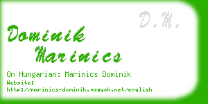 dominik marinics business card